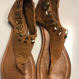 Tan Tory Burch Sandals